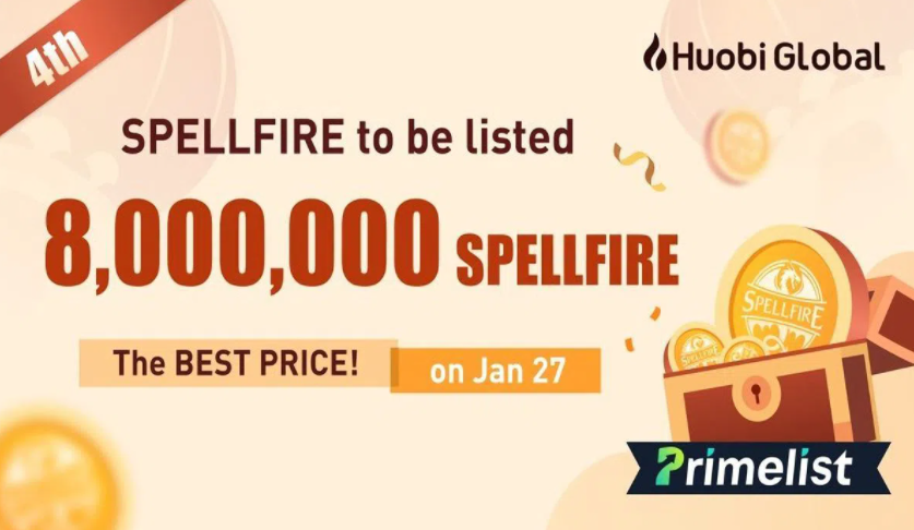 Spellfire arrivera sur la Primelist de Huobi le 27 janvier