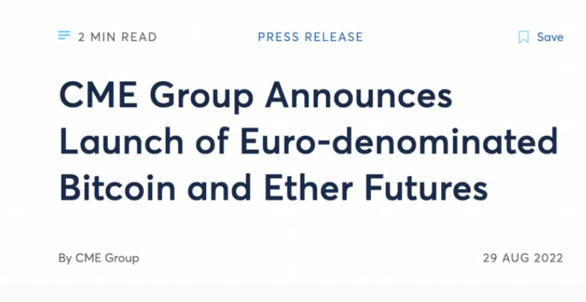 CME group lancement futurs