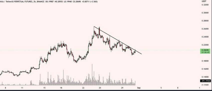 cours chz/usdt