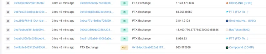 FTX retraits