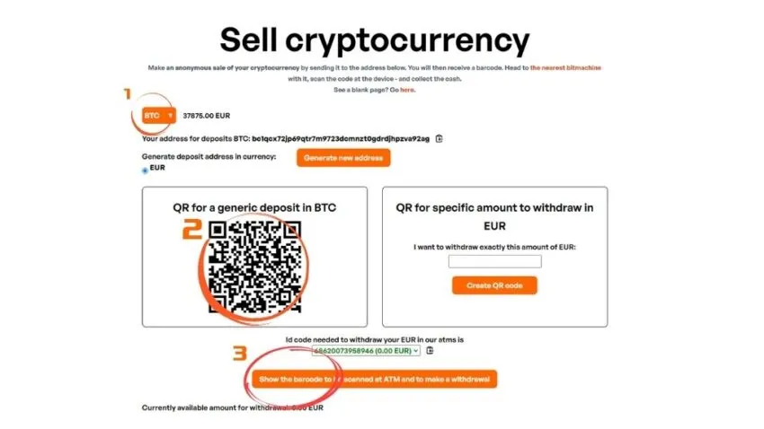 vendre bitcoin